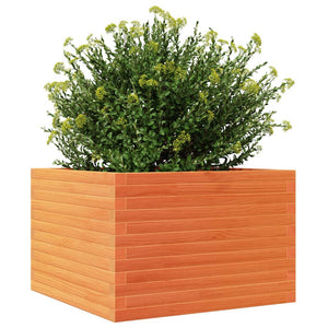 vidaXL Garden Planter Wax Brown 70x70x46 cm Solid Wood Pine