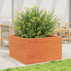 vidaXL Garden Planter Wax Brown 80x80x46 cm Solid Wood Pine