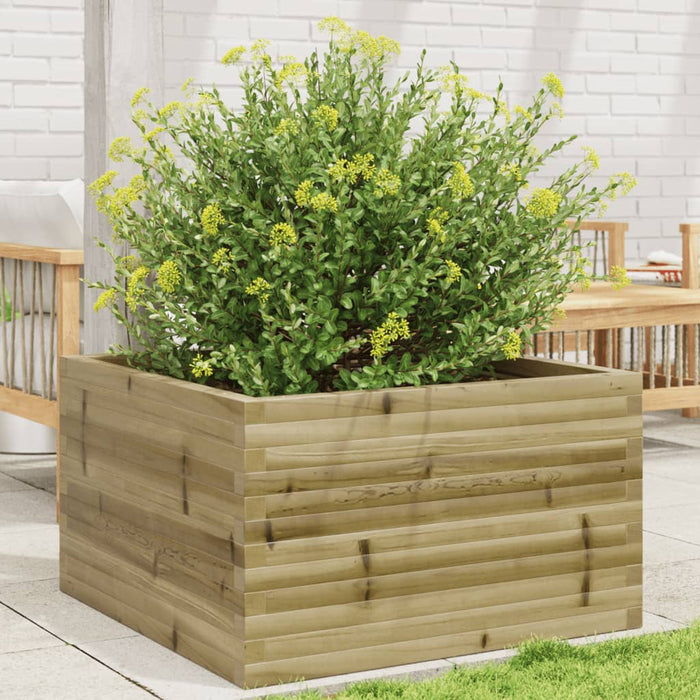 vidaXL Garden Planter 80x80x46 cm Impregnated Wood Pine