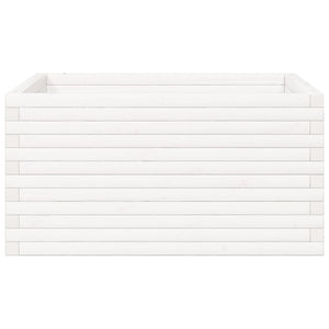 vidaXL Garden Planter White 90x90x46 cm Solid Wood Pine