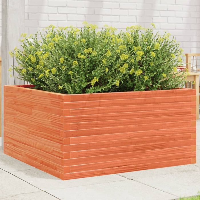 vidaXL Garden Planter Wax Brown 90x90x46 cm Solid Wood Pine