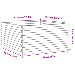 vidaXL Garden Planter 90x90x46 cm Solid Wood Douglas