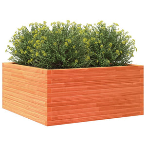 vidaXL Garden Planter Wax Brown 100x100x46 cm Solid Wood Pine