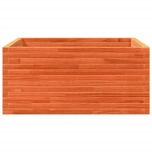 vidaXL Garden Planter Wax Brown 100x100x46 cm Solid Wood Pine