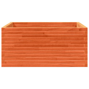 vidaXL Garden Planter Wax Brown 100x100x46 cm Solid Wood Pine