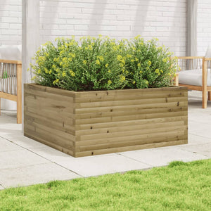 vidaXL Garden Planter 100x100x46 cm Impregnated Wood Pine