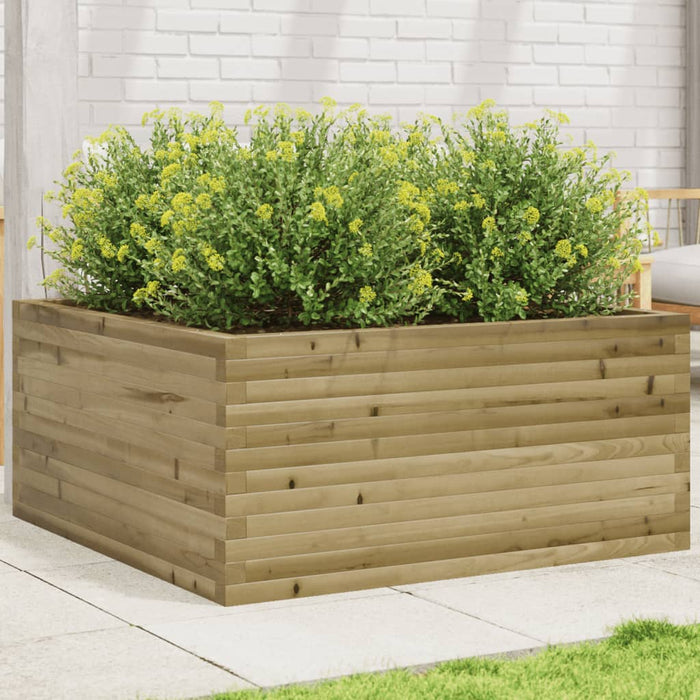 vidaXL Garden Planter 100x100x46 cm Impregnated Wood Pine