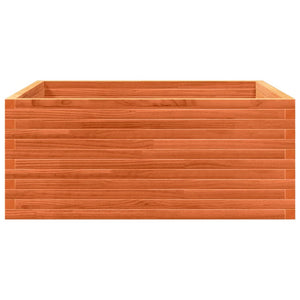 vidaXL Garden Planter Wax Brown 110x110x46 cm Solid Wood Pine