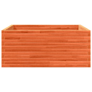 vidaXL Garden Planter Wax Brown 110x110x46 cm Solid Wood Pine