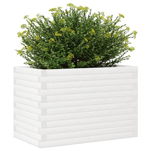 vidaXL Garden Planter White 70x40x46 cm Solid Wood Pine