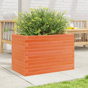 vidaXL Garden Planter Wax Brown 70x40x46 cm Solid Wood Pine