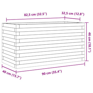 vidaXL Garden Planter 90x40x46 cm Solid Wood Pine