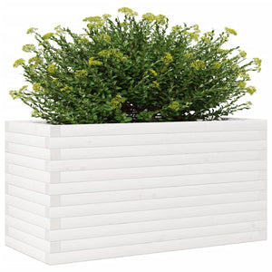 vidaXL Garden Planter White 90x40x46 cm Solid Wood Pine