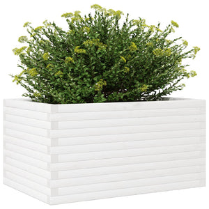 vidaXL Garden Planter White 90x60x46 cm Solid Wood Pine