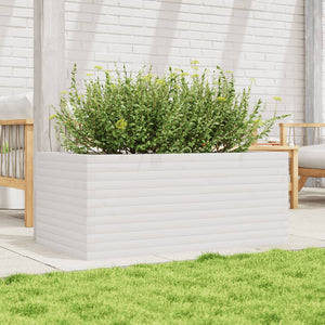 vidaXL Garden Planter White 110x60x46 cm Solid Wood Pine