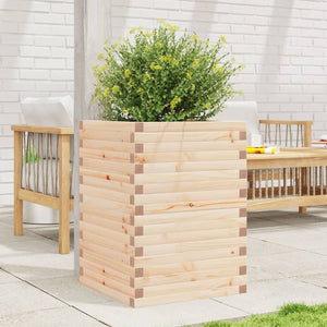 vidaXL Garden Planter 50x50x68.5 cm Solid Wood Pine