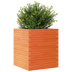 vidaXL Garden Planter Wax Brown 60x60x68.5 cm Solid Wood Pine