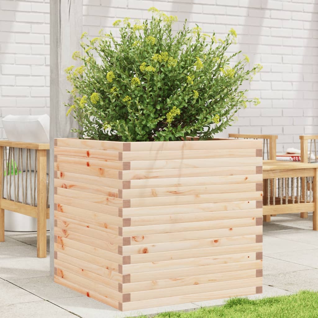 vidaXL Garden Planter 70x70x68.5 cm Solid Wood Pine