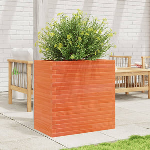 vidaXL Garden Planter Wax Brown 70x40x68.5 cm Solid Wood Pine