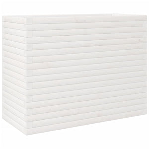 vidaXL Garden Planter White 90x40x68.5 cm Solid Wood Pine