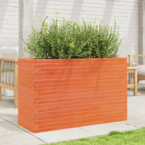 vidaXL Garden Planter Wax Brown 110x40x68.5 cm Solid Wood Pine