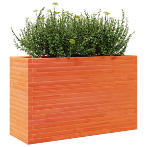 vidaXL Garden Planter Wax Brown 110x40x68.5 cm Solid Wood Pine