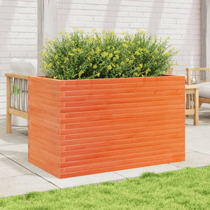 vidaXL Garden Planter Wax Brown 110x60x68.5 cm Solid Wood Pine