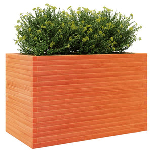 vidaXL Garden Planter Wax Brown 110x60x68.5 cm Solid Wood Pine