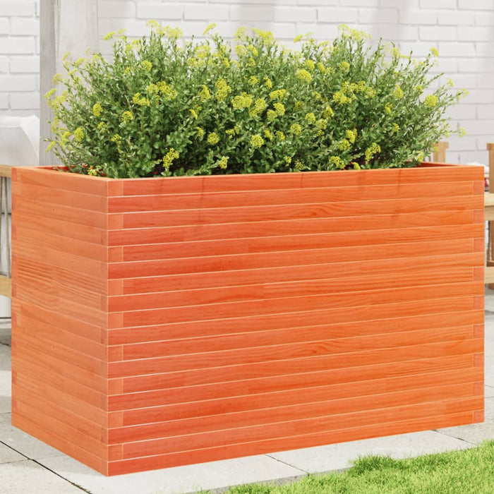 vidaXL Garden Planter Wax Brown 110x60x68.5 cm Solid Wood Pine