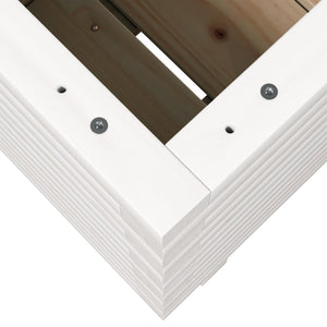 vidaXL Garden Planter White 40x40x49.5 cm Solid Wood Pine