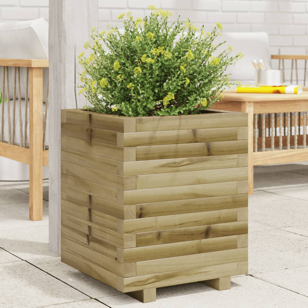 vidaXL Garden Planter 40x40x49.5 cm Impregnated Wood Pine