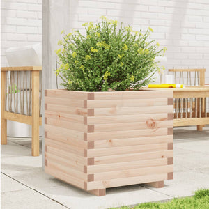 vidaXL Garden Planter 50x50x49.5 cm Solid Wood Pine