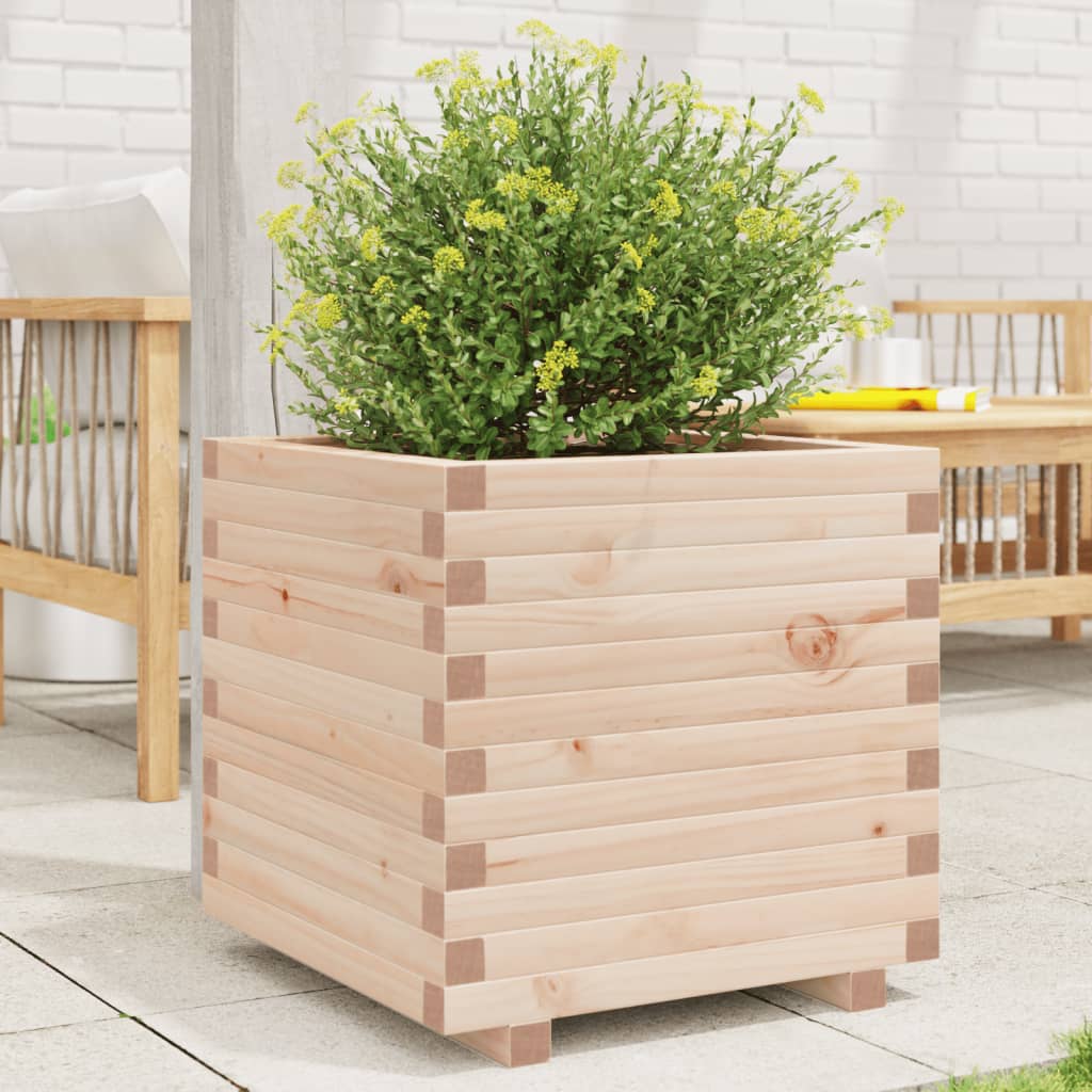 vidaXL Garden Planter 50x50x49.5 cm Solid Wood Pine