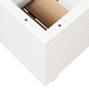 vidaXL Garden Planter White 50x50x49.5 cm Solid Wood Pine