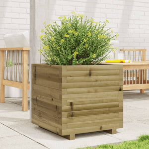 vidaXL Garden Planter 50x50x49.5 cm Impregnated Wood Pine