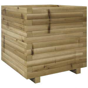 vidaXL Garden Planter 50x50x49.5 cm Impregnated Wood Pine