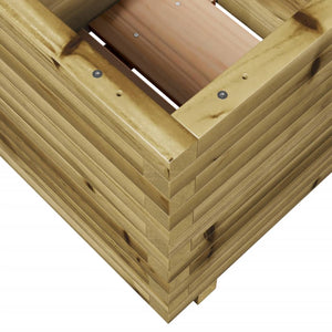 vidaXL Garden Planter 50x50x49.5 cm Impregnated Wood Pine