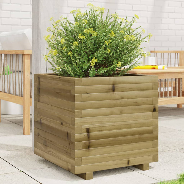 vidaXL Garden Planter 50x50x49.5 cm Impregnated Wood Pine