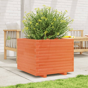 vidaXL Garden Planter Wax Brown 60x60x49.5 cm Solid Wood Pine