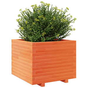 vidaXL Garden Planter Wax Brown 60x60x49.5 cm Solid Wood Pine