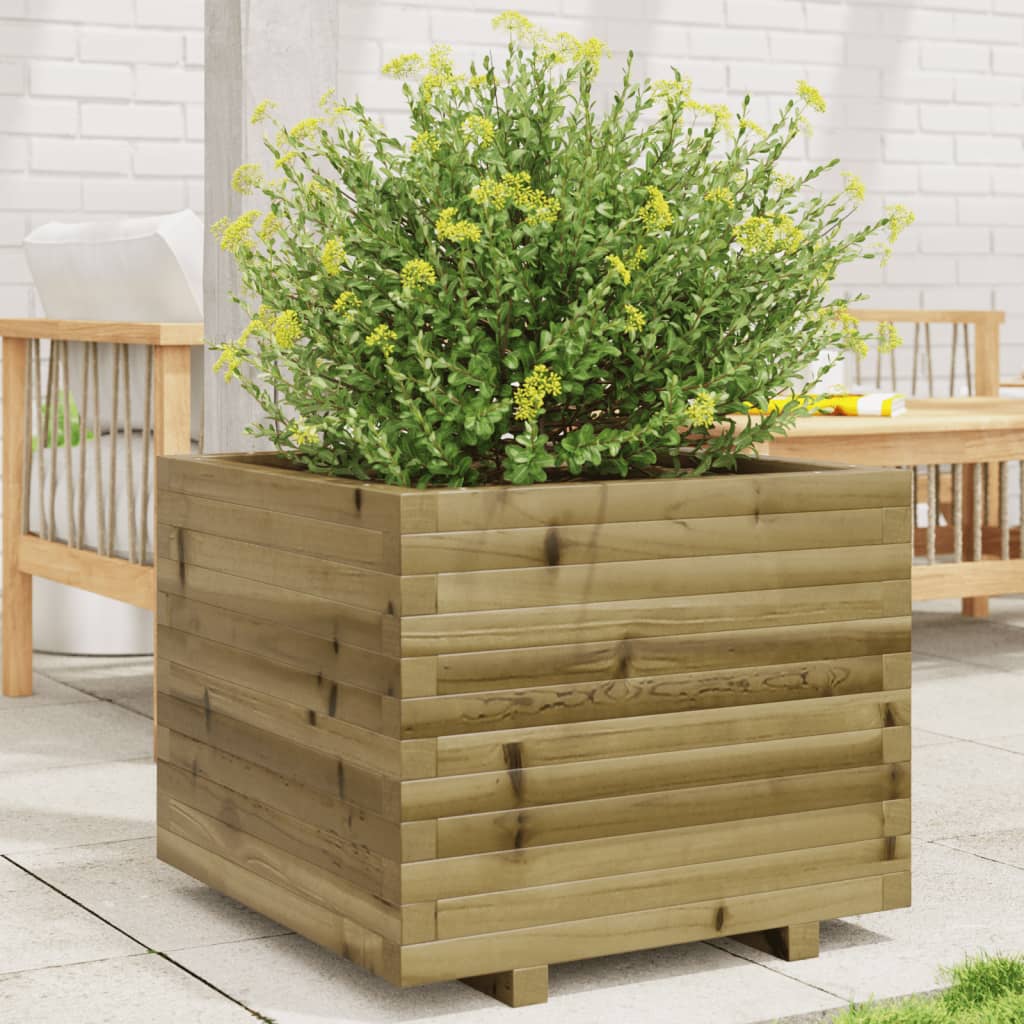 vidaXL Garden Planter 60x60x49.5 cm Impregnated Wood Pine