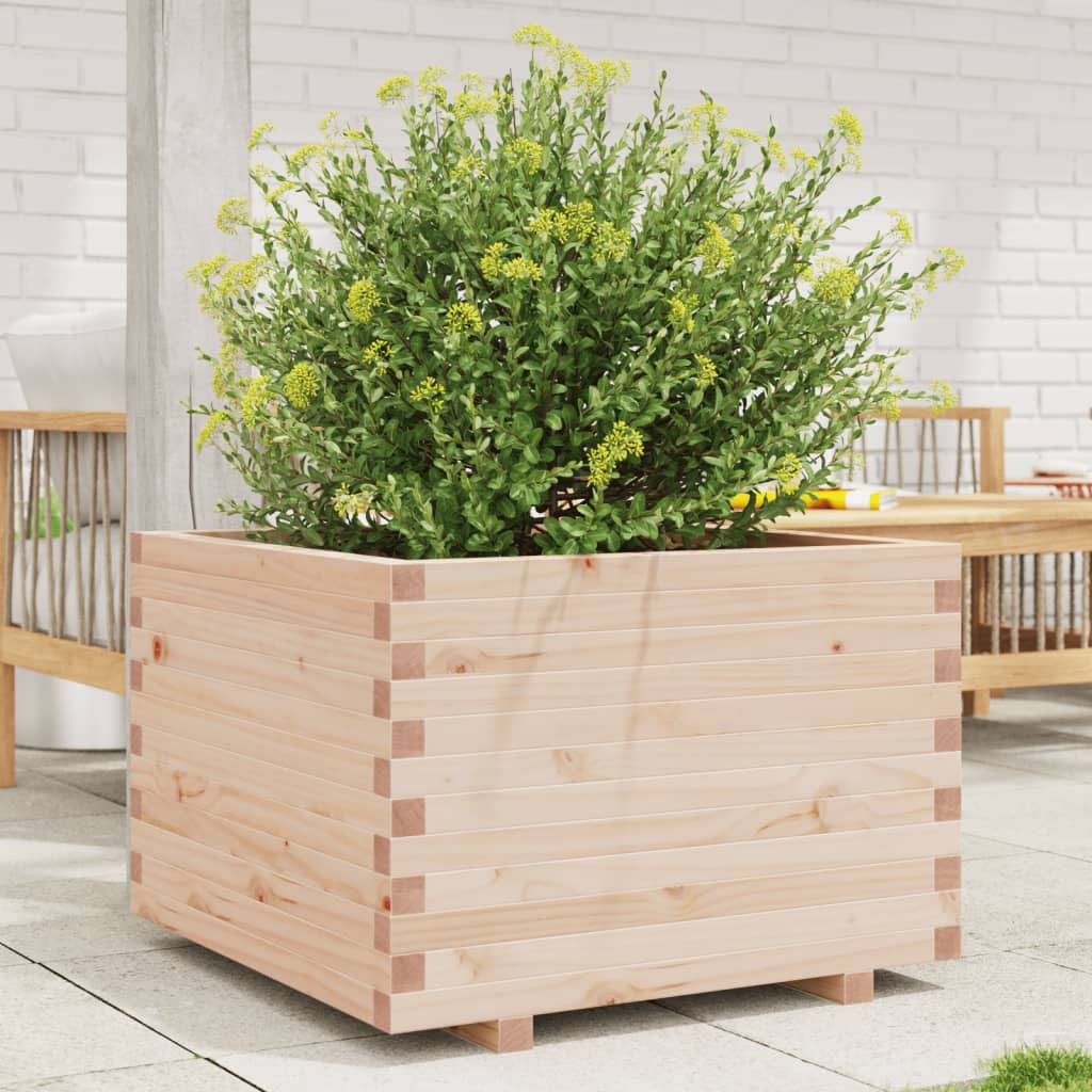 vidaXL Garden Planter 70x70x49.5 cm Solid Wood Pine