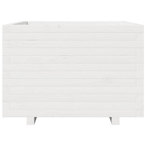 vidaXL Garden Planter White 70x70x49.5 cm Solid Wood Pine