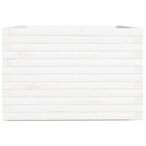 vidaXL Garden Planter White 70x70x49.5 cm Solid Wood Pine