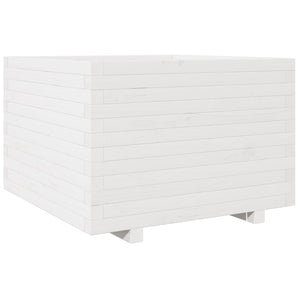 vidaXL Garden Planter White 70x70x49.5 cm Solid Wood Pine