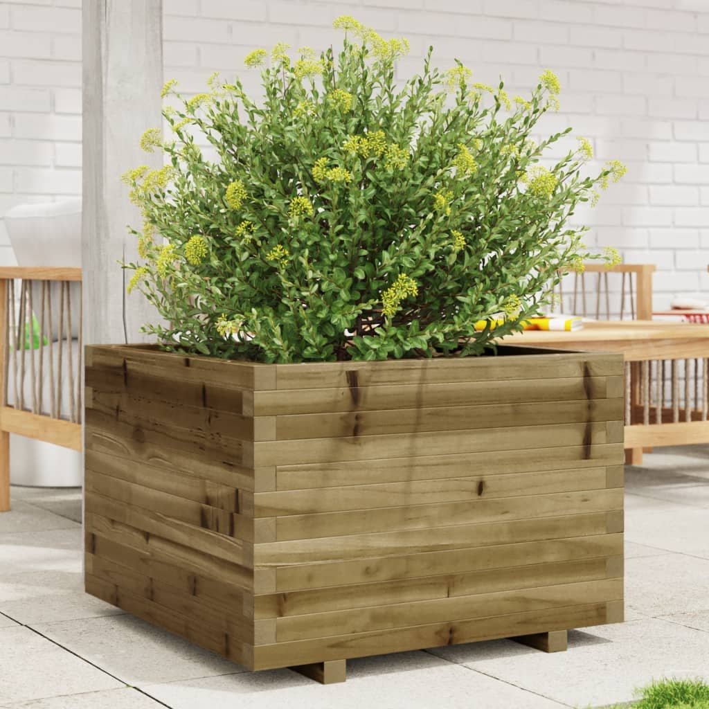 vidaXL Garden Planter 70x70x49.5 cm Impregnated Wood Pine