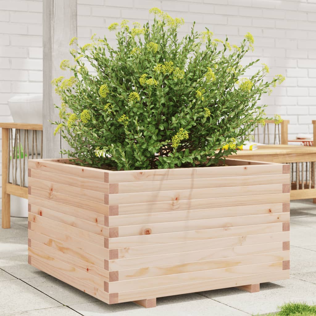 vidaXL Garden Planter 80x80x49.5 cm Solid Wood Pine