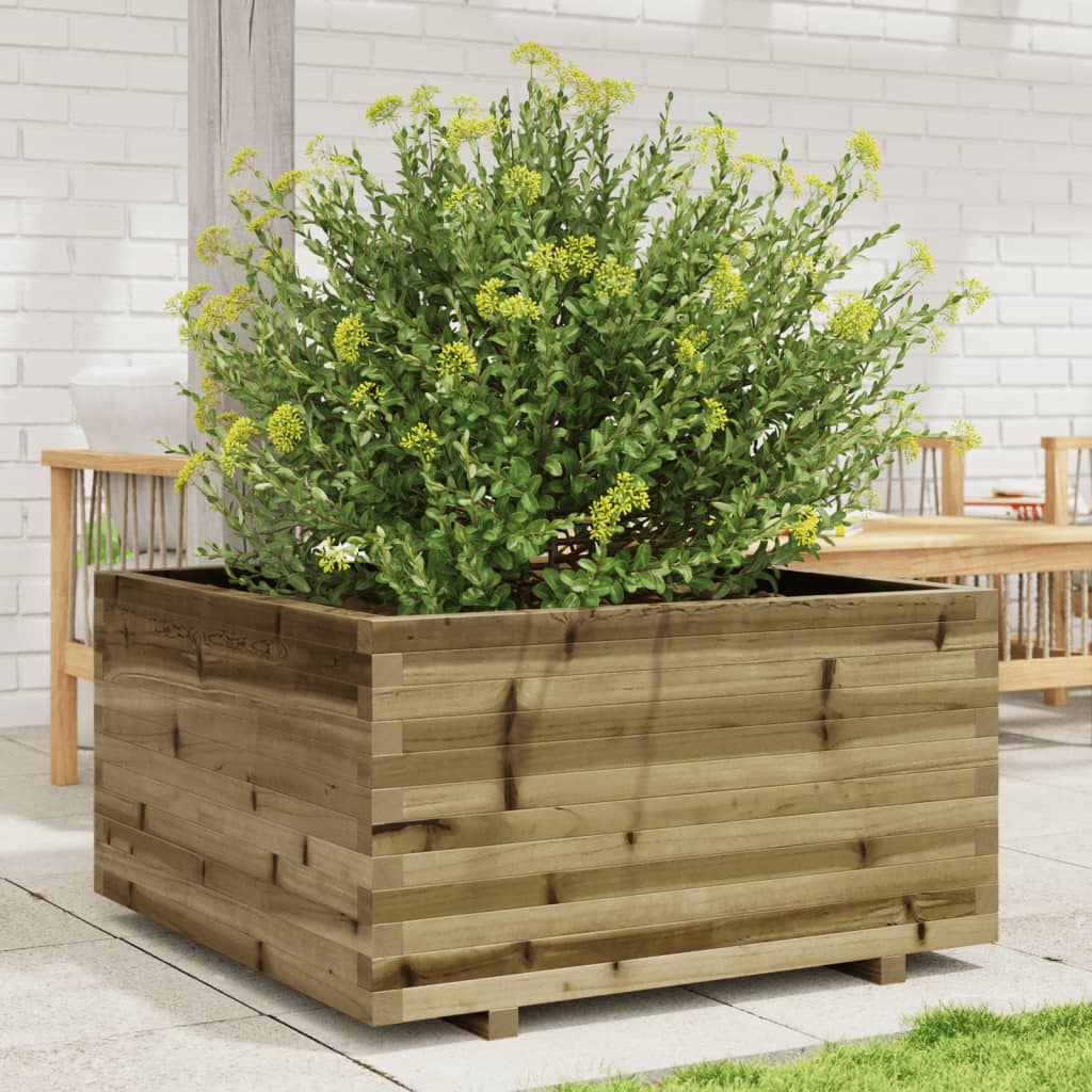 vidaXL Garden Planter 90x90x49.5 cm Impregnated Wood Pine