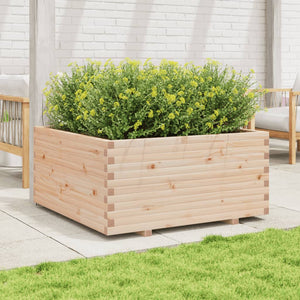 vidaXL Garden Planter 100x100x49.5 cm Solid Wood Pine