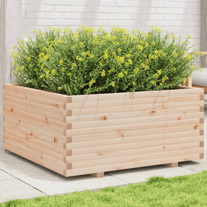 vidaXL Garden Planter 100x100x49.5 cm Solid Wood Pine